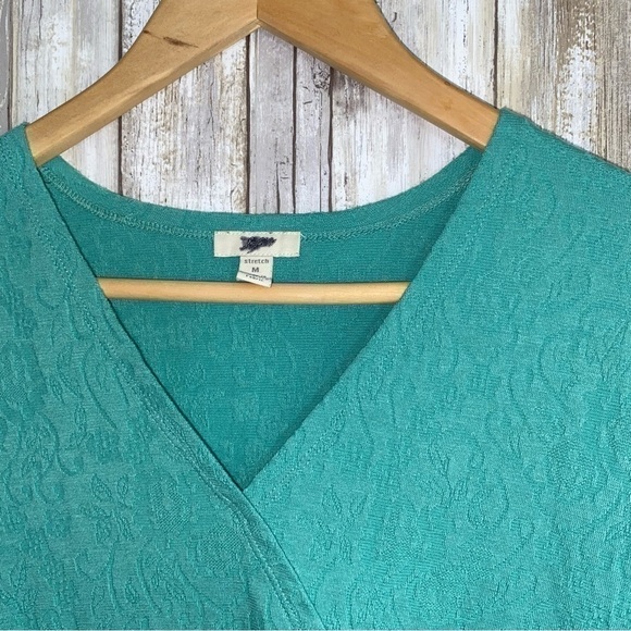 J. Jill Teal Stretch Blouse - Picture 4 of 5